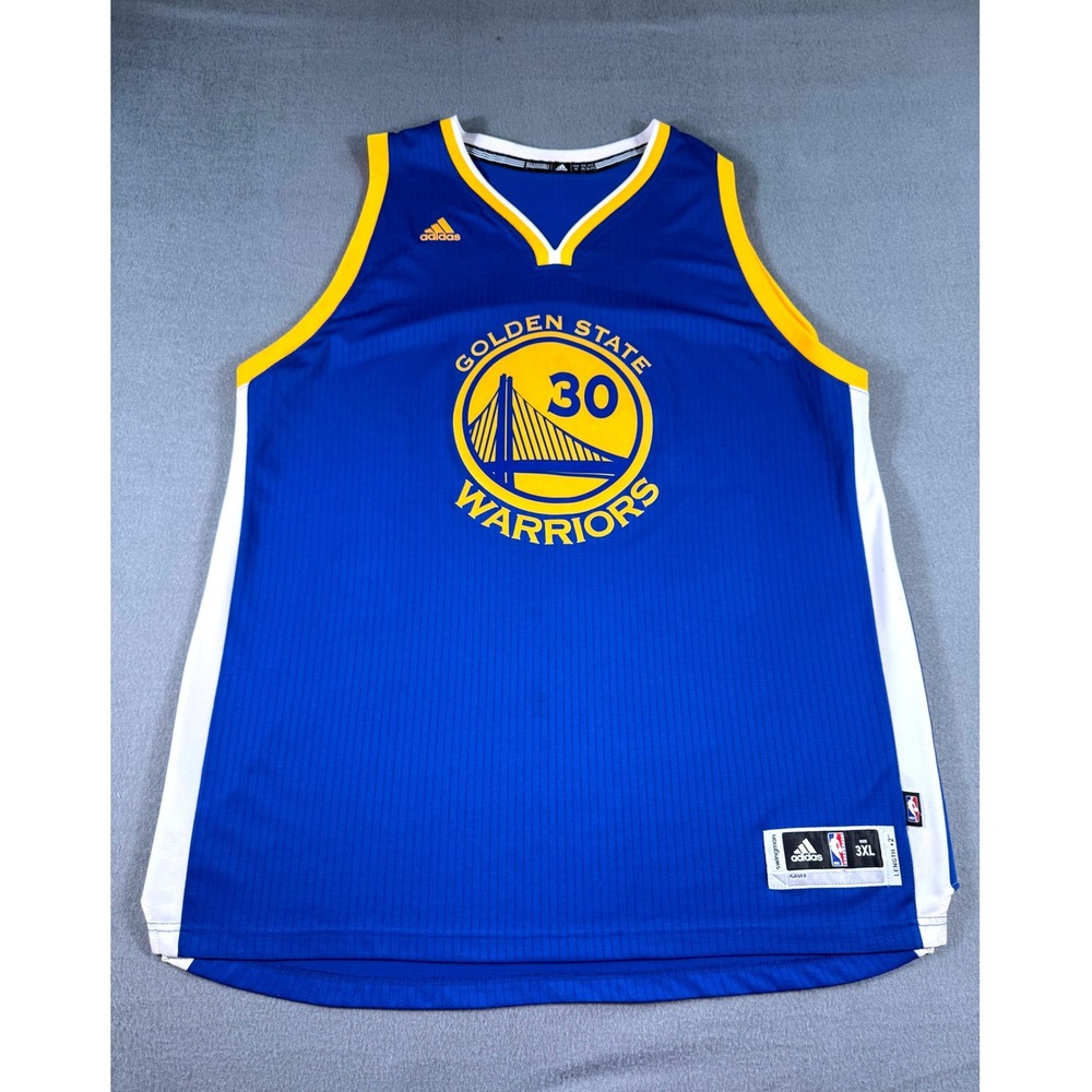 Adidas Golden State Warriors Curry 30 Jersey Blue Swingman NBA 3XL Basketball